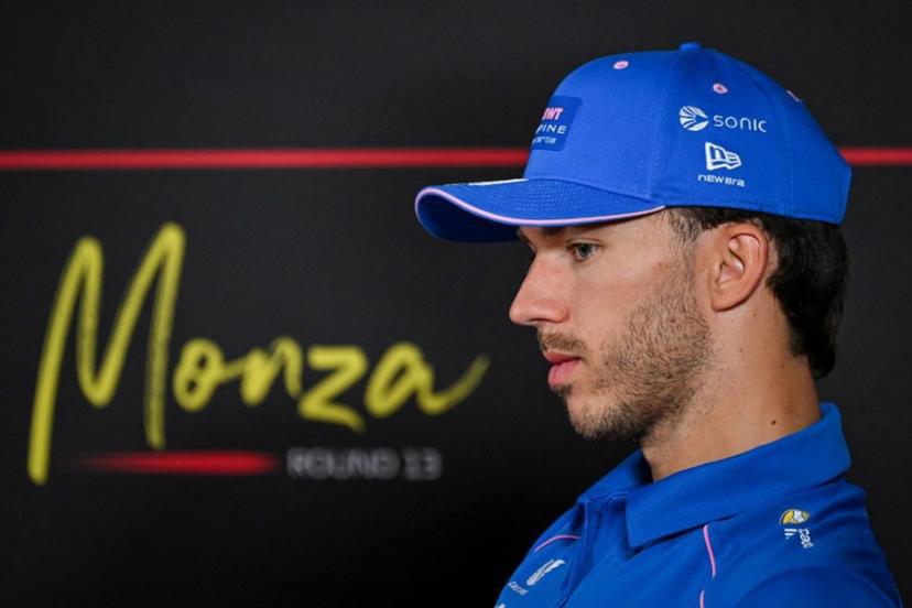 Alpine's French driver Pierre Gasly attends a press conference ahead of the Italian Formula One Grand Prix at the Autodromo Nazionale Monza circuit in Monza, northern Italy on September 3, 2026. Andrej ISAKOVIC / AFP
