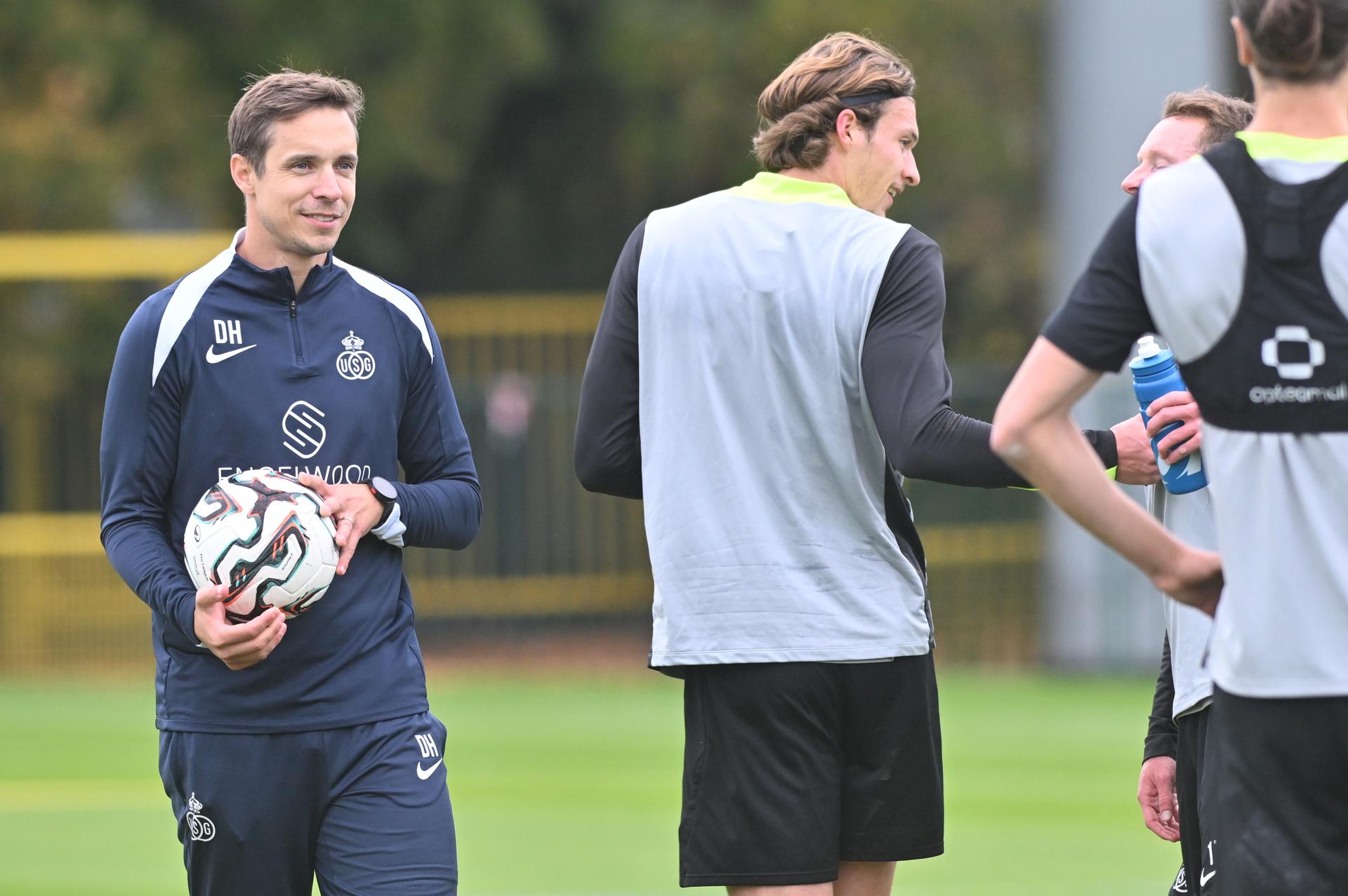 Union's new head coach David Hubert pictured during a training session of Belgian soccer team Royale Union Saint-Gilloise in Brussels, on . BELGA PHOTO JONAS ROOSENS