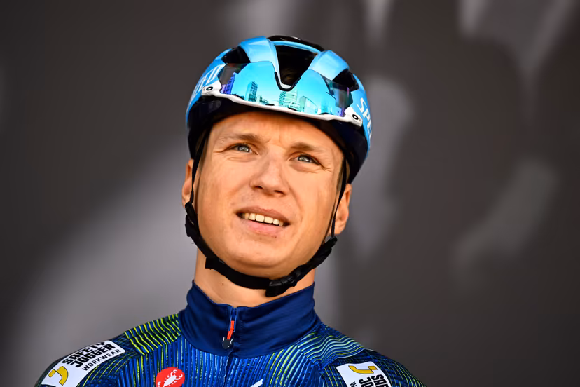 Belgian Mauri Vansevenant of Soudal Quick-Step pictured at the start of the men's race of the 90th edition of the 'La Fleche Wallonne', one day cycling race (Waalse Pijl - Walloon Arrow), 200 km from Herstal to Huy, Wednesday 22 April 2026. BELGA PHOTO JASPER JACOBS