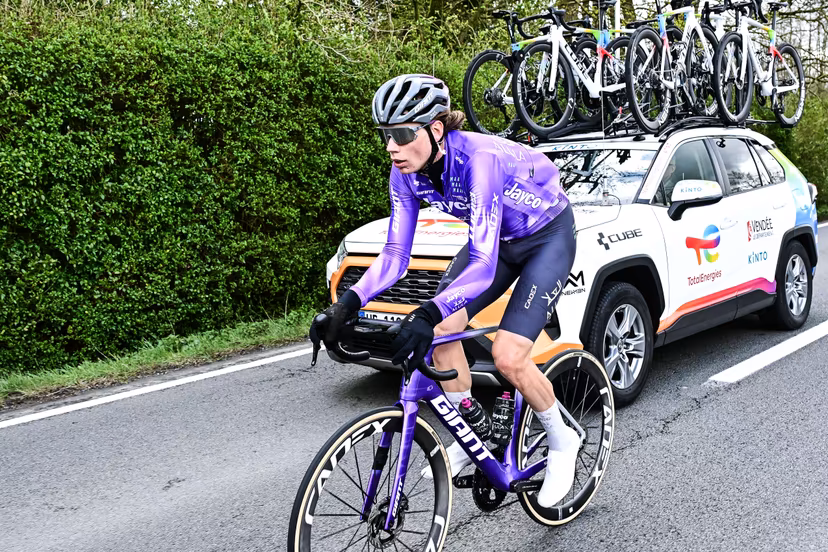 Australian Kelland O'Brien of Team Jayco-AIUIa pictured in action during the 'Ronde van Brugge' men's elite one-day cycling race, 202,9 km from and to Brugge on Wednesday 25 March 2026. BELGA PHOTO MAARTEN STRAETEMANS