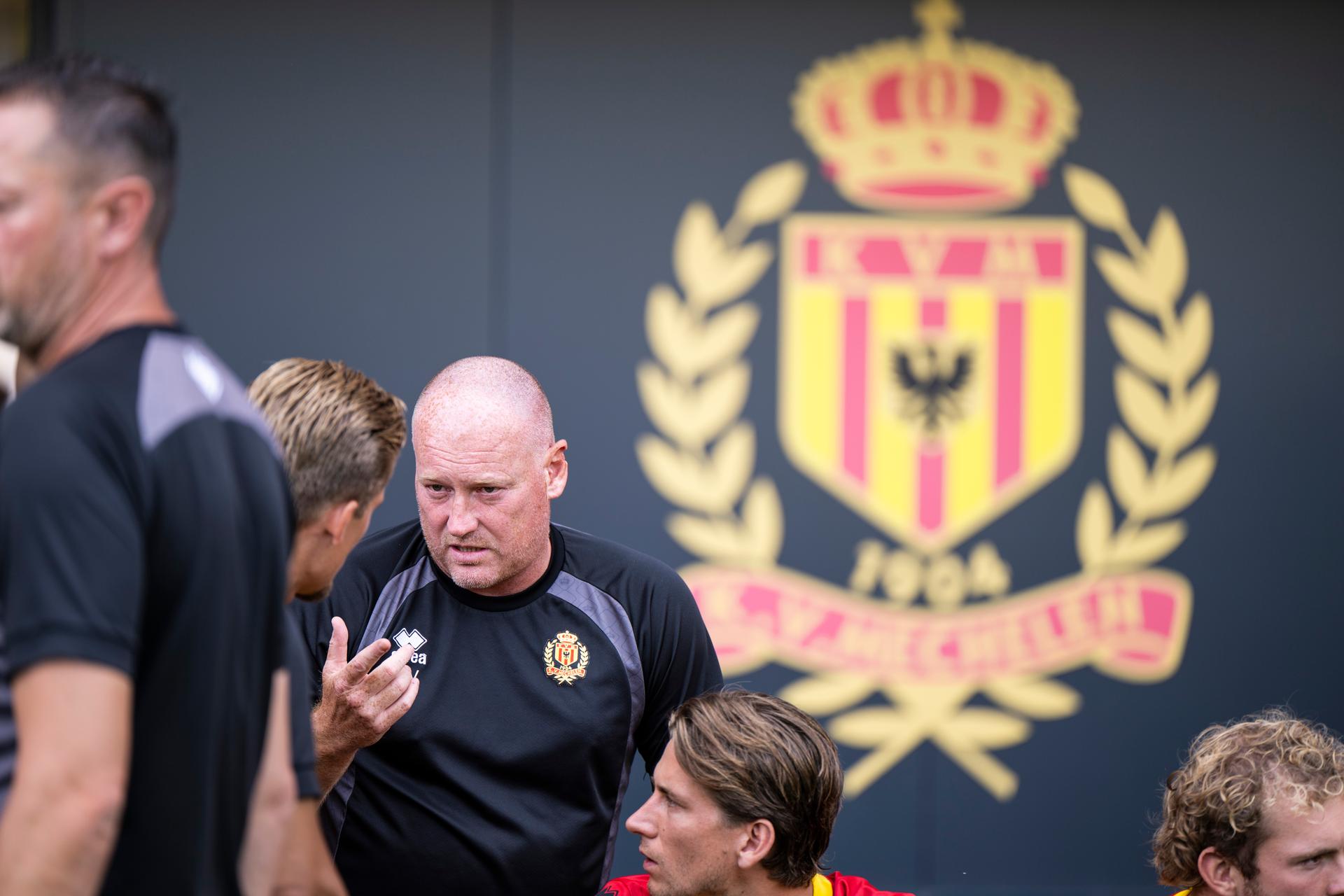 Mechelen's head coach Frederic Fred Vanderbiest pictured at the 2026-2027 season photoshoot of Belgian Jupiler Pro League team KV Mechelen, Monday, August 3, 2026 in Mechelen. BELGA PHOTO TOM GOYVAERTS