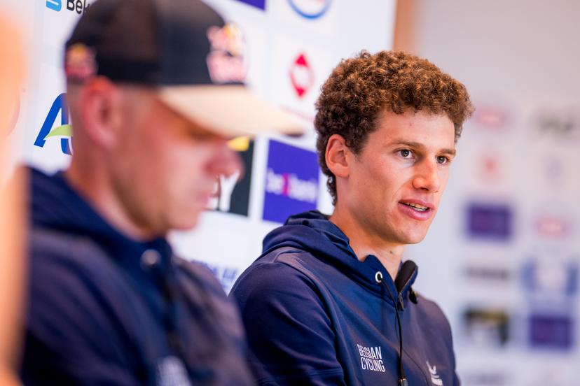 Belgian Alec Segaert talks to the press during a press conference before the cycling World Championship, in Montreal, Canada, Friday 18 September 2026. The UCI road world championships are taking place from 20 to 27 September, in Montreal, Canada. BELGA PHOTO JASPER JACOBS