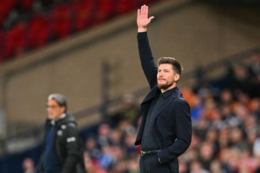 Scotland's Belgian head coach Sebastien Pocognoli gestures on the touchline during the UEFA Nations League, League B, Group 1 match football match between Scotland and Switzerland at Hampden Park in Glasgow, Scotland on September 29, 2026. ANDY BUCHANAN / AFP