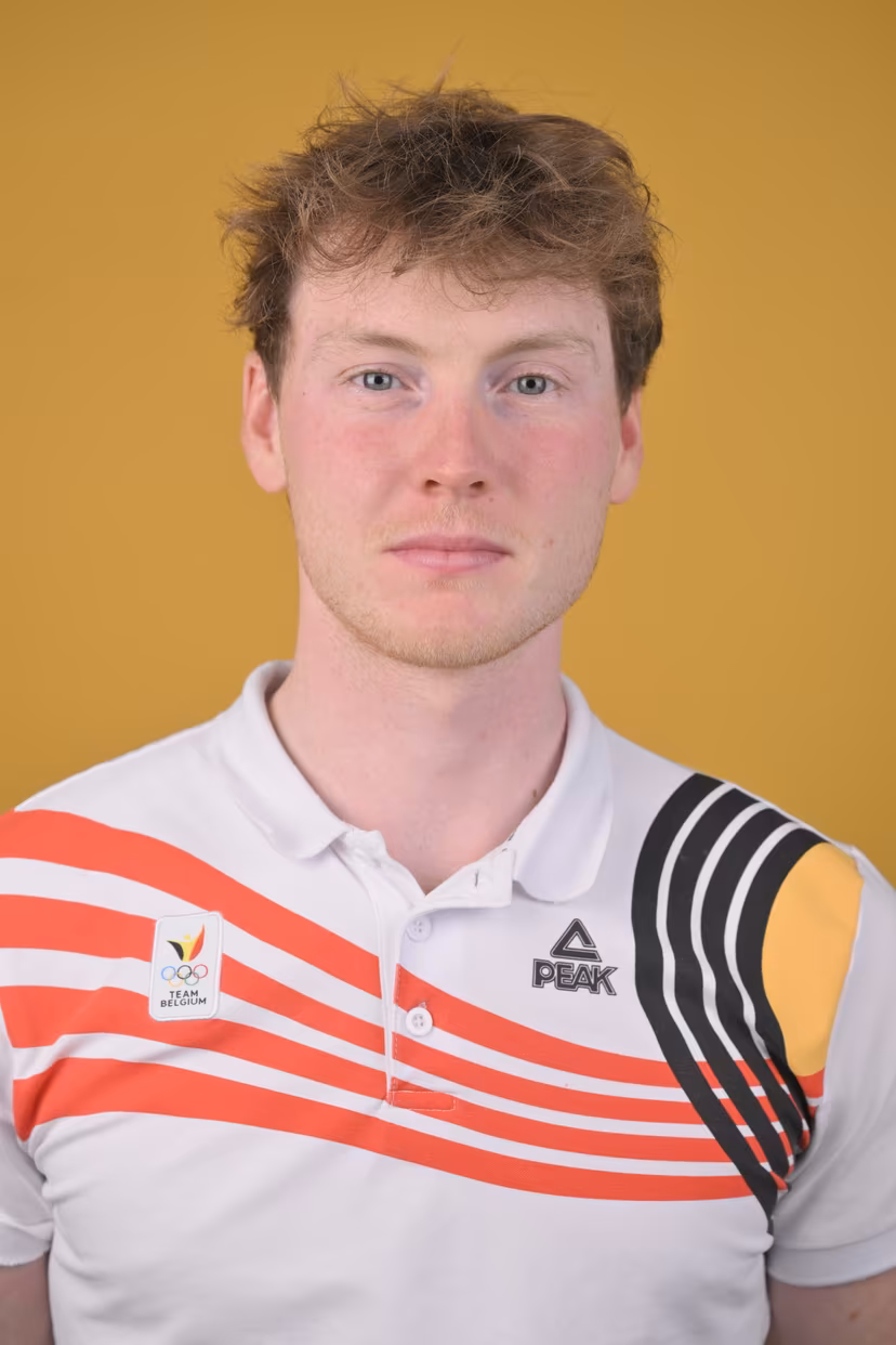 Belgian athlete Tibo Vyvey poses for the photographer during the annual stage of Team Belgium (13-20/11), in Belek, Turkey, Friday 15 November 2024, BELGA PHOTO ERIC LALMAND