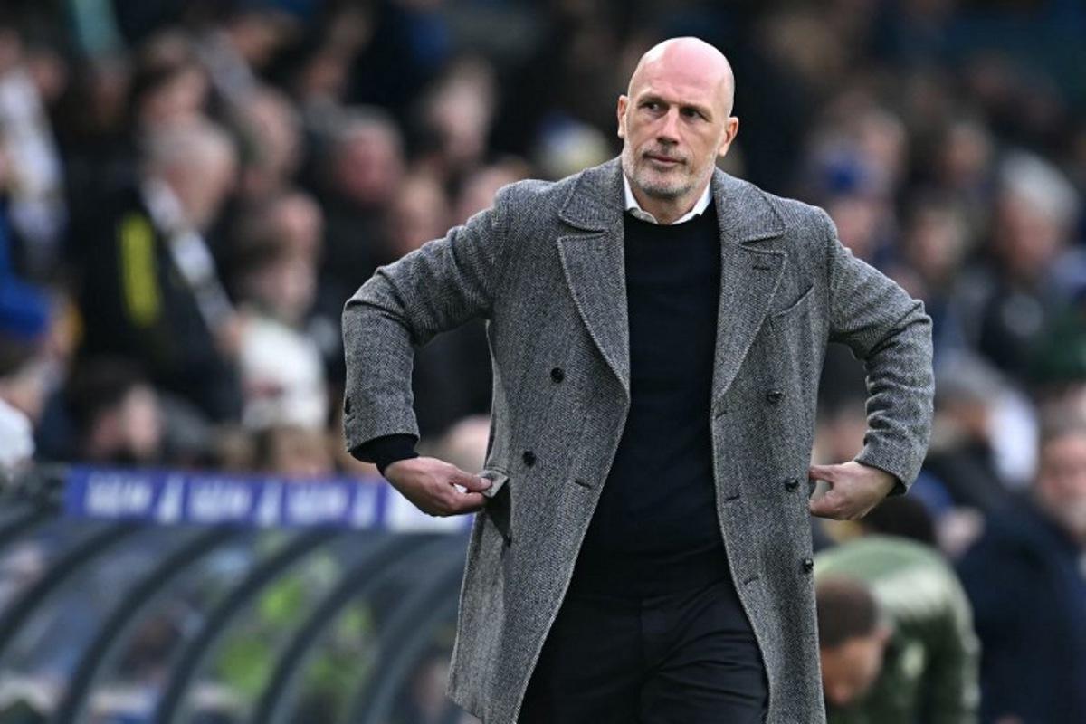 Norwich City's Belgian head coach Philippe Clement on the touchline ahead of the English FA Cup fifth round football match between Leeds United and Norwich City at Elland Road in Leeds, northern England on March 8, 2026. Paul ELLIS / AFP