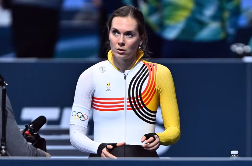 Belgian speed skater Sandrine Tas prepares before the Women's 5000m speed skating race at the Milano Cortina 2026 Olympic Winter Games, on Thursday 12 February 2026 in Milan, Italy. The XXV Winter Olympics take place from 6 to 22 February 2026 in Italy. BELGA PHOTO JASPER JACOBS