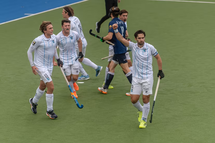 a hockey game between Braxgata and Gantoise, Sunday 19 October 2025 in Boom, on day 8 of the Belgian Women Hockey League season 2025-2026.  BELGA PHOTO JONAS ROOSENS