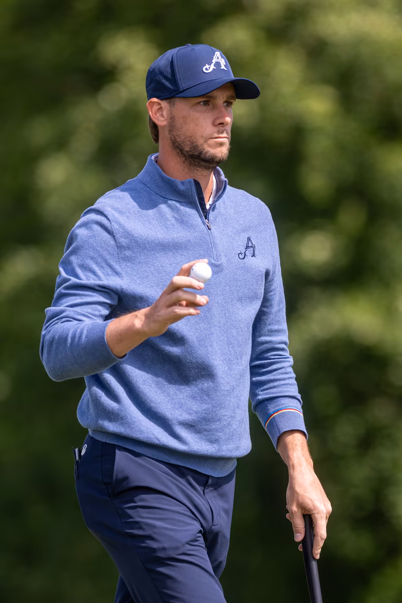 Belgian Thomas Pieters is pictured during the 2025 Soudal Open DP World Tour golf tournament, in Schilde, Wednesday 21 May 2025. From May 22 to 25, Rinkven Golf Club in Schilde will host the fourth edition of the Soudal Open, the Belgian leg of the DP World Tour. BELGA PHOTO JONAS ROOSENS