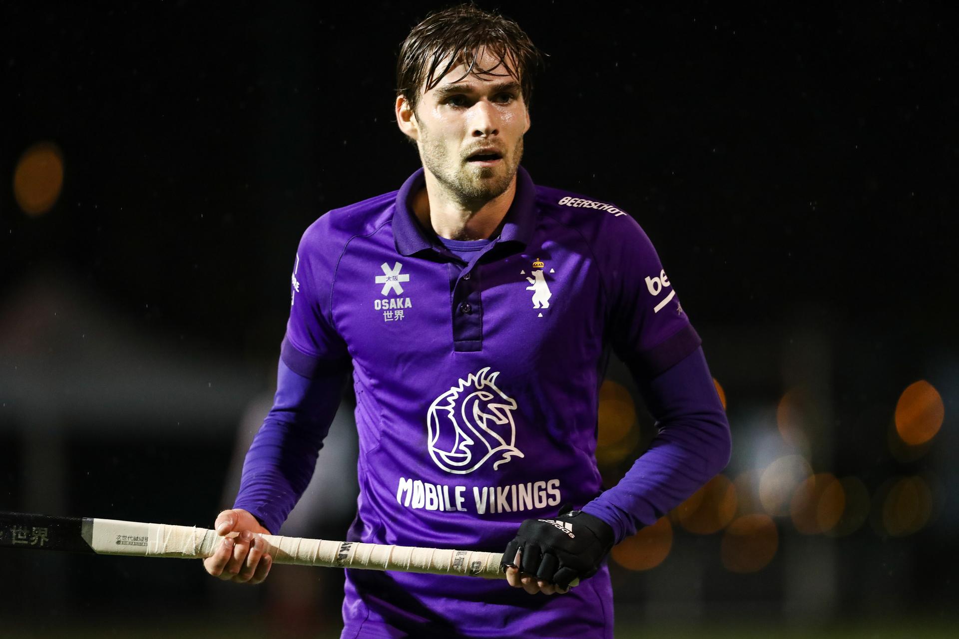 Beerschot's Maxime Capelle pictured during a hockey game between Royal Beerschot THC and Old Club Liege, Friday 02 October 2020 in Antwerp, on day five of the Belgian first division hockey championship. BELGA PHOTO DAVID PINTENS