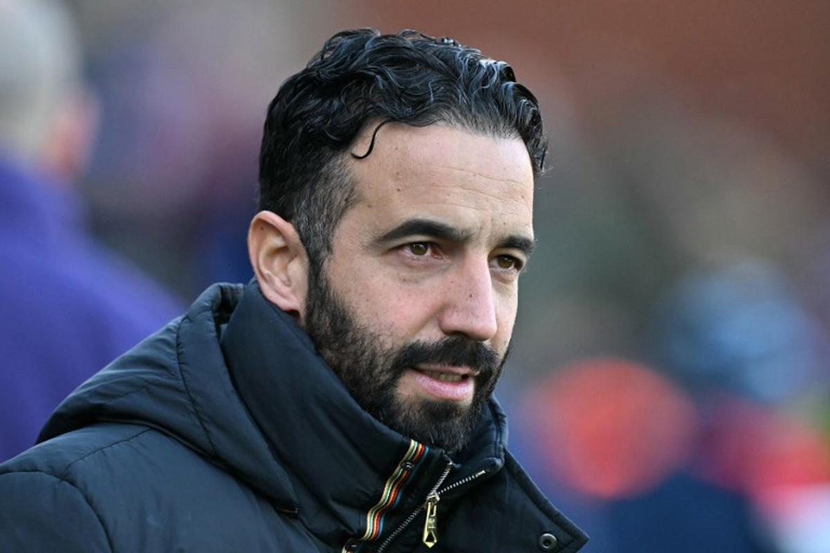 Manchester United's Portuguese head coach Ruben Amorim reacts ahead of the English Premier League football match between Crystal Palace and Manchester United at Selhurst Park in south London on November 30, 2025. Glyn KIRK / AFP
