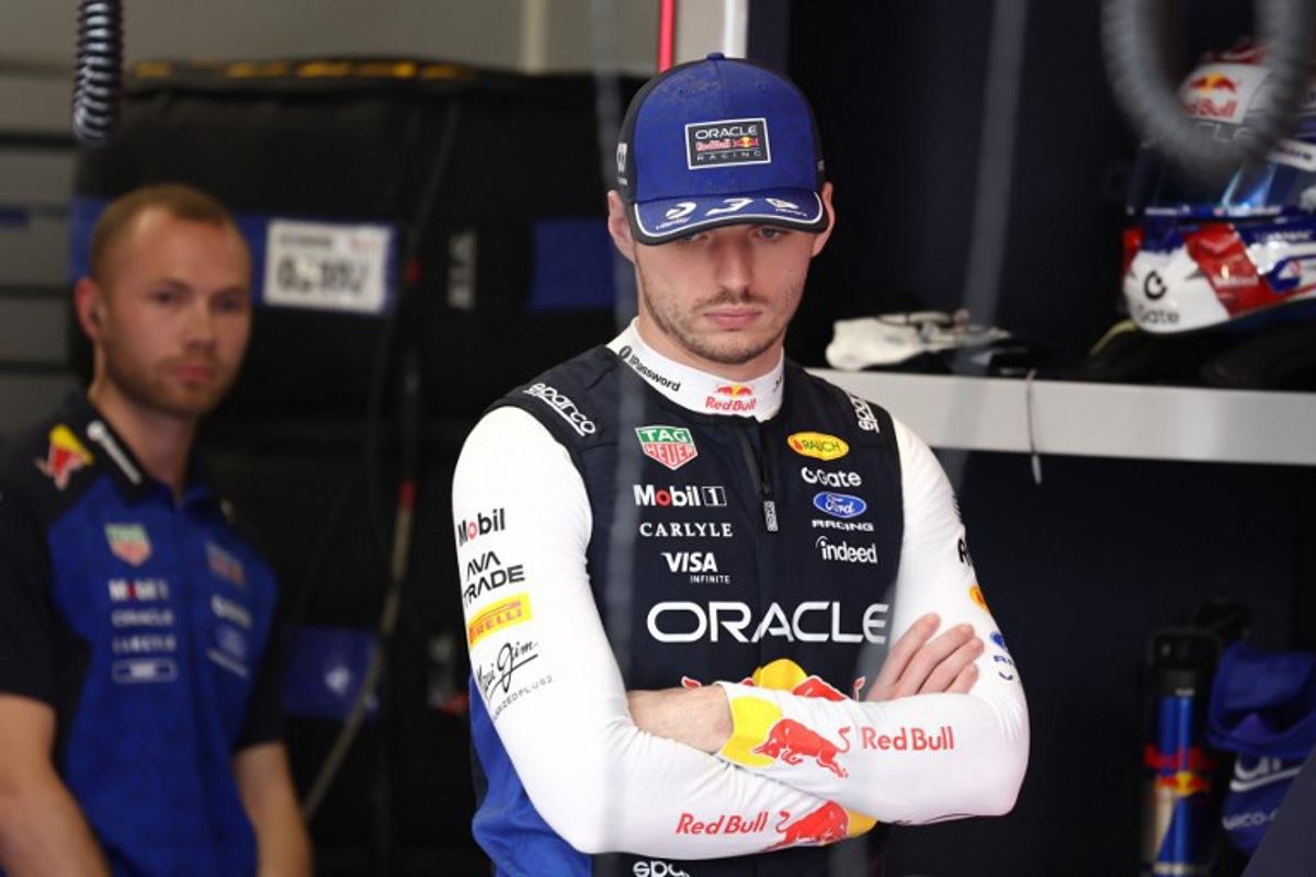 Red Bull Racing's Dutch driver Max Verstappen is pictured in the box upon the third practice session at the Circuit de Catalunya ahead of the Catalonia Formula One Grand Prix in Montmelo, on the outskirts of Barcelona on June 13, 2026. Josep LAGO / AFP