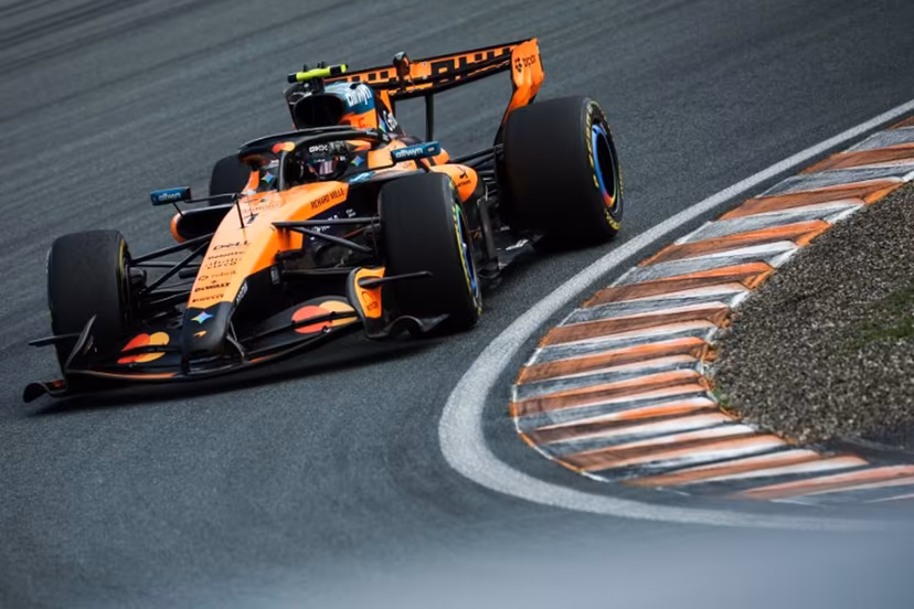 McLaren's British driver Lando Norris drives during the sprint race ahead of the Formula One Dutch Grand Prix at The Circuit Zandvoort, western Netherlands, on August 22, 2026. SIMON WOHLFAHRT / AFP