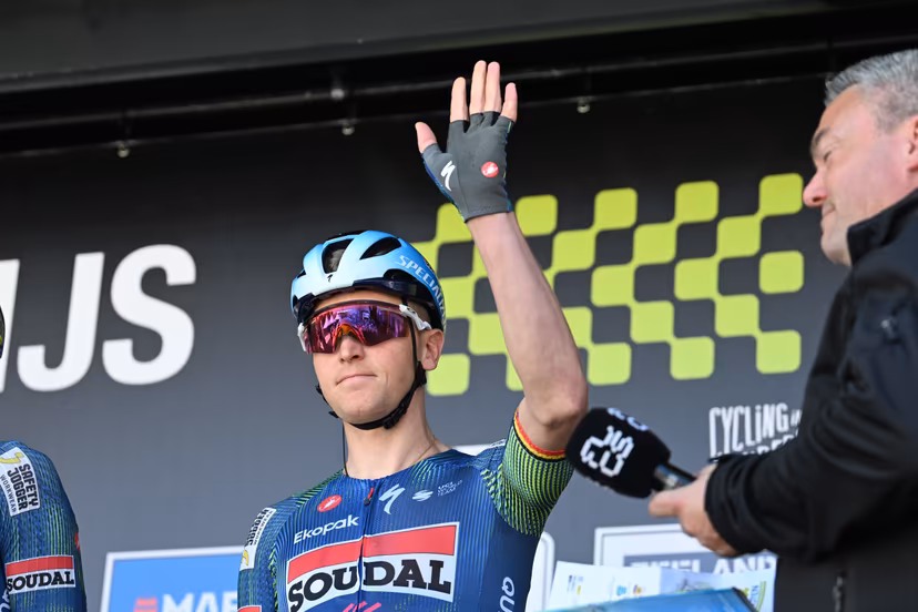 Belgian Tim Merlier of Soudal Quick-Step pictured at the start of the men's race of the 'Scheldeprijs' one day cycling event, 205,2km from Terneuzen, the Netherlands to Schoten, Belgium on Wednesday 08 April 2026. BELGA PHOTO MAARTEN STRAETEMANS