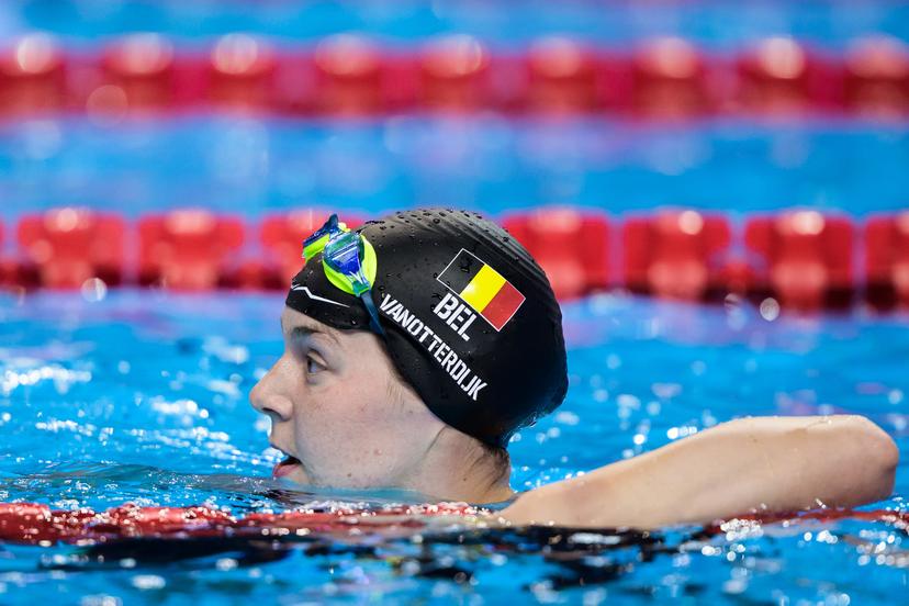 ATTENTION EDITORS - BENELUX ONLY - 250802 Roos Vanotterdijk of Belgium after finishing third in women's 50 meters butterfly swimming final during day 23 of the World Aquatics Championships on August 2, 2025 in Singapore. Photo: Joel Marklund / BILDBYRÅN / kod JM / JM0715 bbeng simning swimming svømming sim-vm vm sim-vm 2025 world aquatics championships 2025 dam