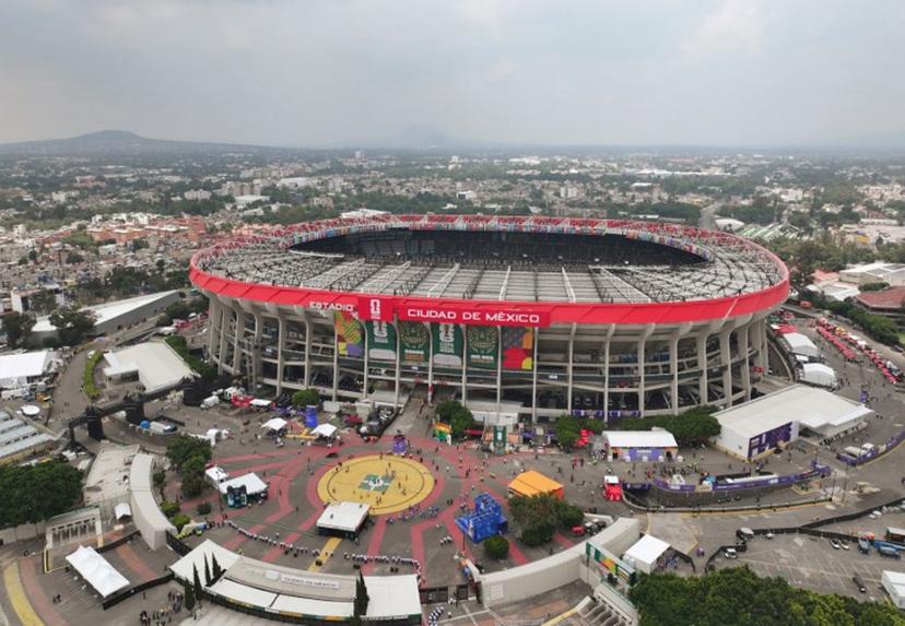Aerial view of the Mexico City Stadium before the opening ceremony ahead of the 2026 World Cup Group A football match between Mexico and South Africa in Mexico City on June 11, 2026. Mario Vazquez / AFP