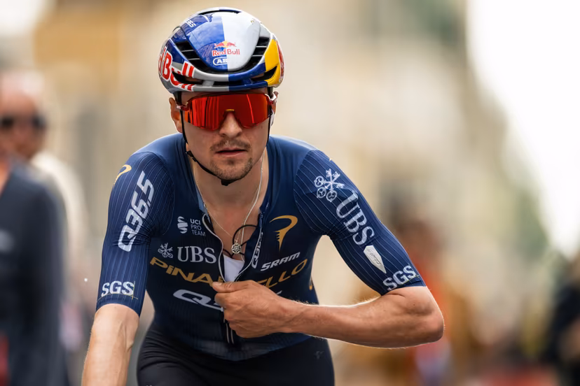 British Tom Pidcock of Pinarello Q36.5 Pro Cycling Team pictured after the 'Milano-Sanremo' one day cycling race for men, 298km from Milan to San Remo, Italy, Saturday 21 March 2026. BELGA PHOTO DAVID PINTENS