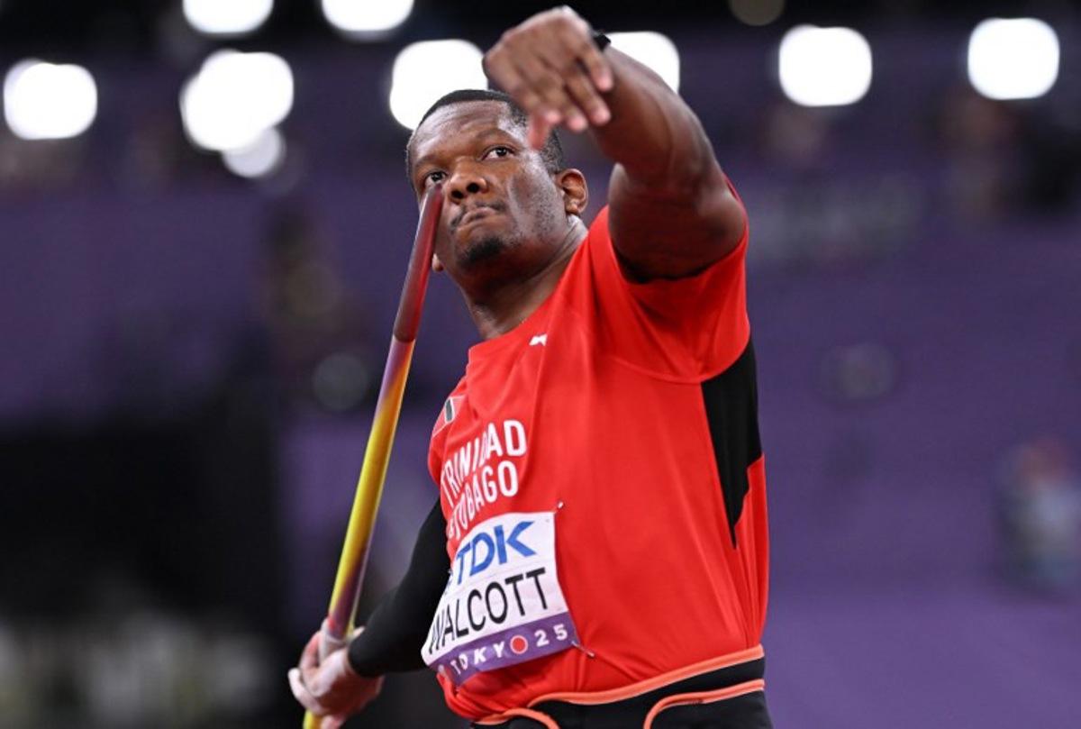 Trinidad and Tobago's athlete Keshorn Walcott competes in the men's javelin throw final during the World Athletics Championships in Tokyo on September 18, 2025. Kirill KUDRYAVTSEV / AFP