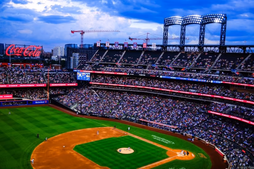 The New York Mets and Atlanta Braves compete during a Major League Baseball (MLB) game at Citi Field in the Queens borough of New York on June 25, 2025. CHARLY TRIBALLEAU / AFP