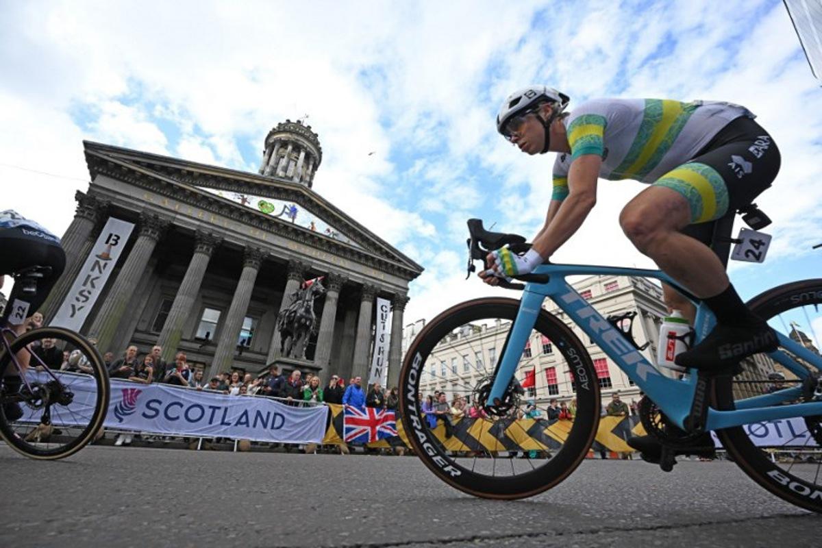 Australia's Brodie Chapman takes part in the women's Elite Road Race during the UCI Cycling World Championships in Glasgow, Scotland on August 13, 2023. Oli SCARFF / AFP