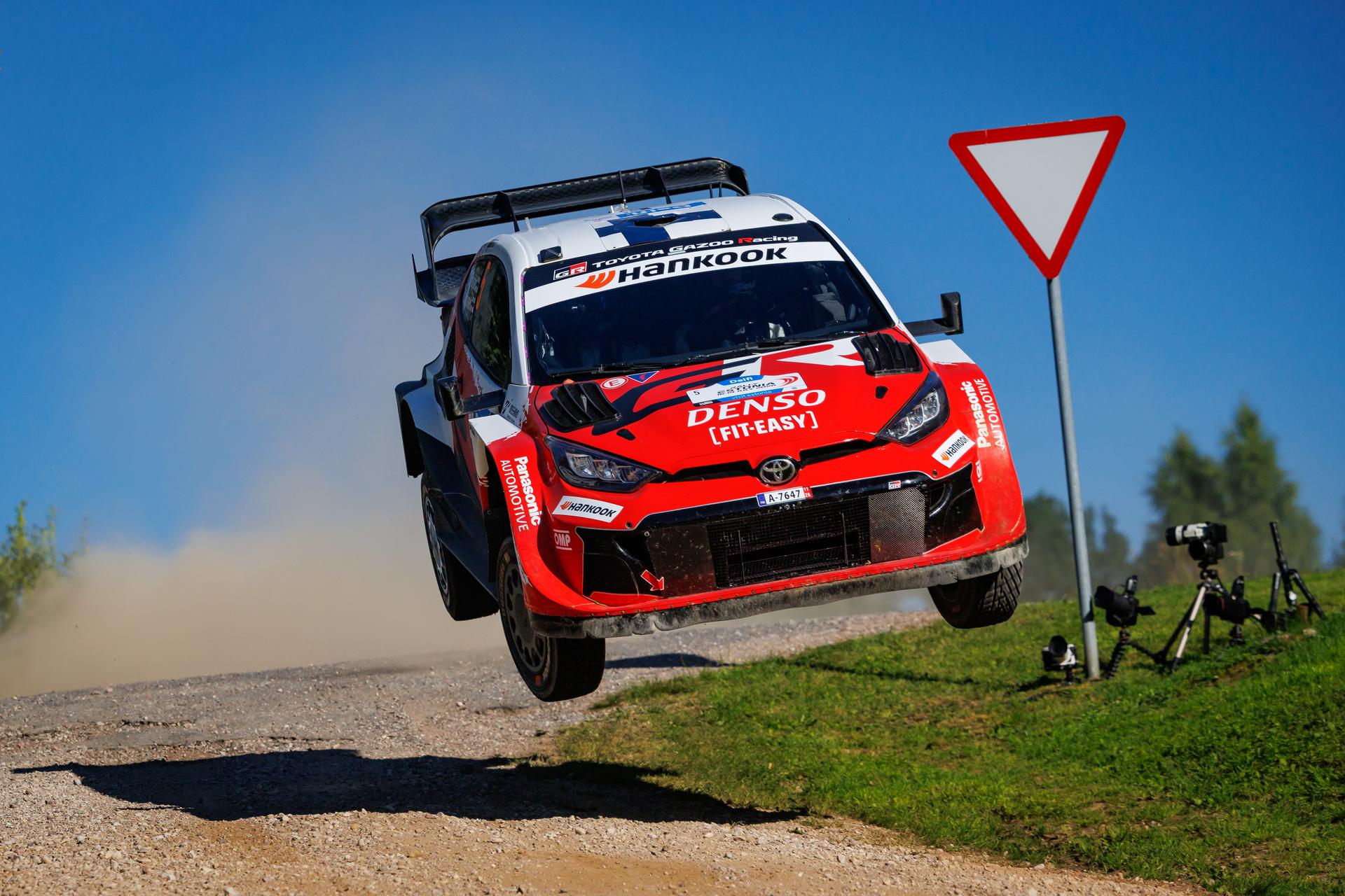 ATTENTION EDITORS - HAND OUT PICTURES - EDITORIAL USE ONLY - MANDATORY CREDIT 'Toyota Gazoo Racing' This handout picture, distributed by Eric Dupain, shows Finnish Sami Pajari and co-drive Marko Salminen during the WRC Estonia Rally 2026. PHOTO HANDOUT TOYOTA GAZOO RACING *** Belga and Belga Editorial Board decline all responsibility regarding the content of this picture. ***