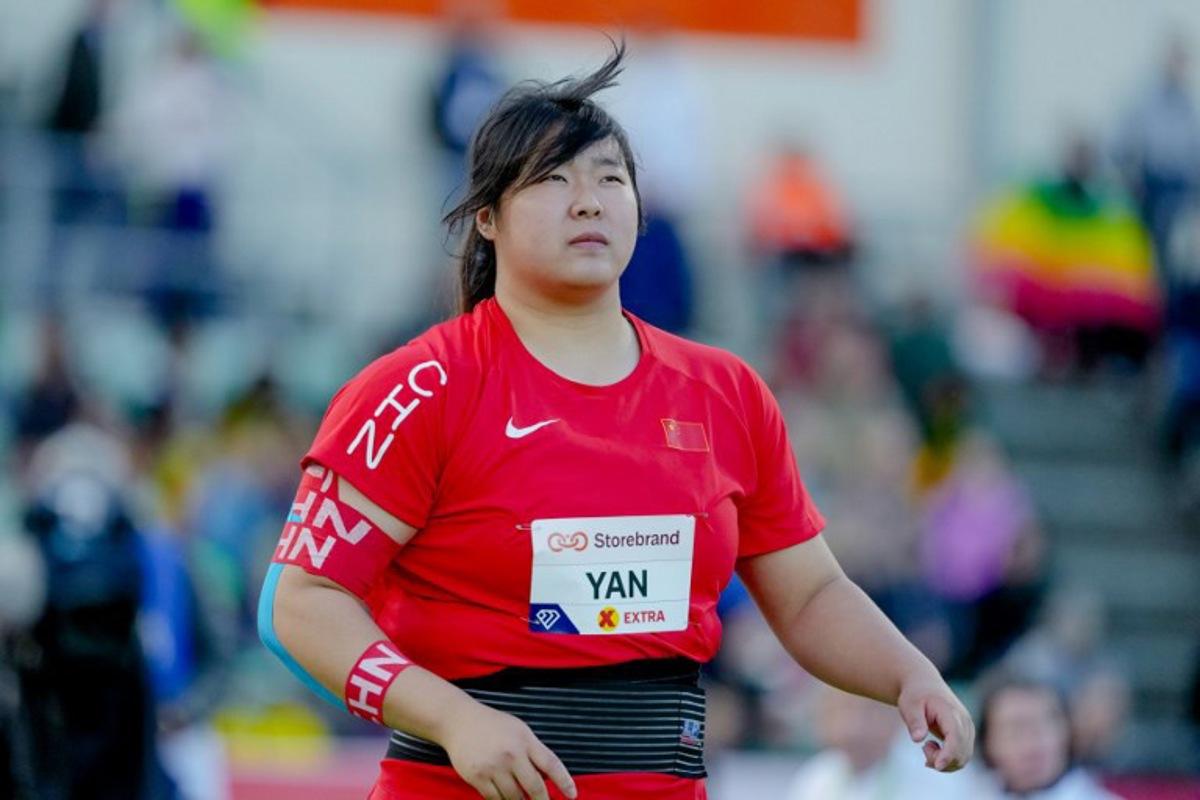 China's Ziyi Yan competes during the Women's Javelin Throw event of the Olso Diamond League athletics meeting in Oslo, Norway, on June 10, 2026. Beate Oma Dahle / NTB / AFP