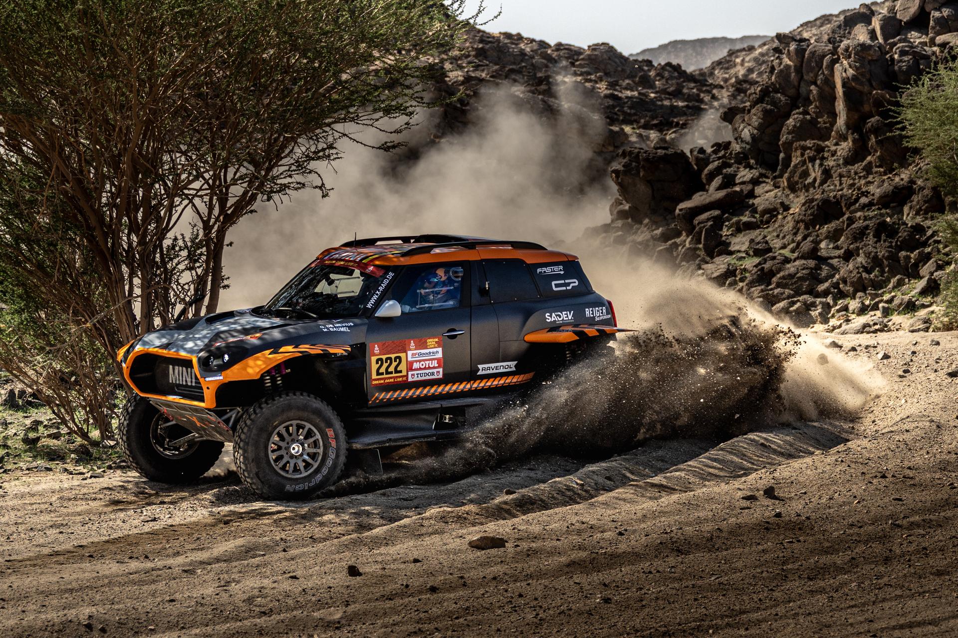 ATTENTION EDITORS - HAND OUT PICTURES - EDITORIAL USE ONLY - MANDATORY CREDIT: 'SIMON BAUCHAU' Hand out picture released by Eric Dupain shows Mathieu Baumel and Guillaume de Mevius at at the prologue of the 2026 Dakar rally race in Yanbu, Saoudi Arabia on Saturday 03 January 2026. *** Belga and Belga Editorial Board decline all responsibility regarding the content of this picture. *** PHOTO HAND OUT - SIMON BAUCHAU