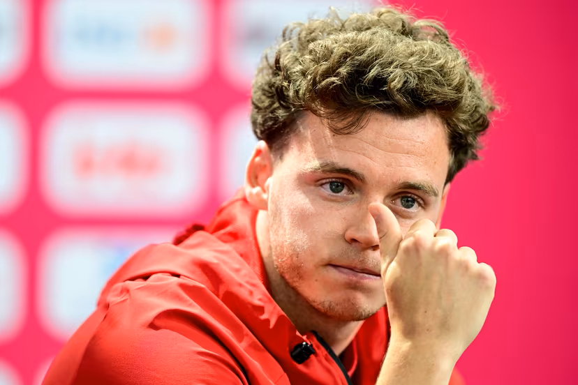 Belgium's Maxim De Cuyper pictured during a press moment of Belgian national soccer team Red Devils, on Friday 03 July 2026 in their base camp, home of the Seattle Sounders, Renton, Seattle, USA. The Rode Duivels - Diables Rouges qualified for the knockout stage of the 2026 FIFA World Cup, where they'll meet USA in the round of 16 on July 7th. BELGA PHOTO DIRK WAEM