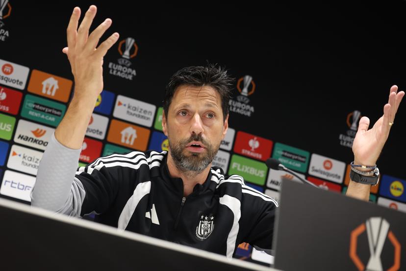 Anderlecht's head coach Vitor Bruno pictured during a press conference of Belgian soccer team RSC Anderlecht ahead of the game against French club Olympique Lyonnais, Tuesday 15 September 2026 in Brussels, for the first day (out of 8) of the league phase of the UEFA Europa League phase. BELGA PHOTO VIRGINIE LEFOUR