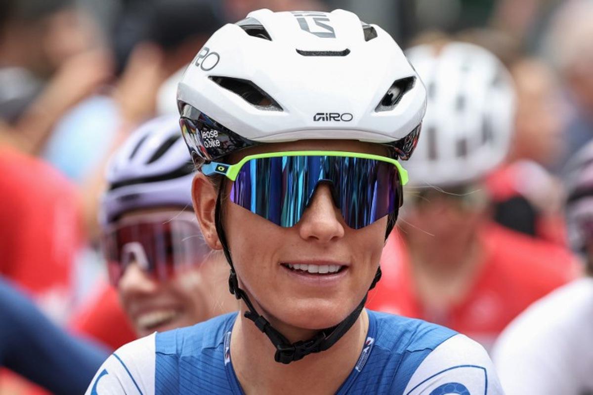 French rider Pauline Ferrand-Prevot reacts ahead of the women's Elite road race cycling event during the UCI 2025 Road World Championships, in Kigali, on September 27, 2025. Anne-Christine POUJOULAT / AFP