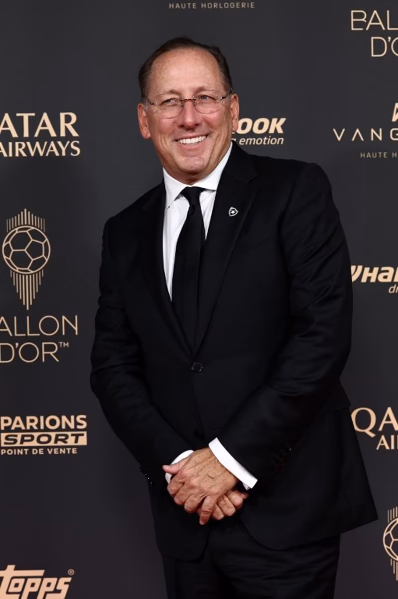 Botafogo's owner John Textor poses upon arrival before the 2025 Ballon d'Or France Football award ceremony at the Theatre du Chatelet in Paris on September 22, 2025. FRANCK FIFE / AFP