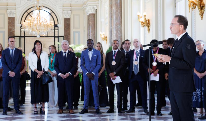 %items a royal meeting with the top Belgian athletes who have distinguished themselves over the past two years, at Laken Royal Castle, on Tuesday 6 October 2026. This concerns athletes who won a medal at a European or World Championship in an Olympic or Paralympic discipline, as well as Belgian athletes who have distinguished themselves exceptionally at the world level. BELGA PHOTO BENOIT DOPPAGNE