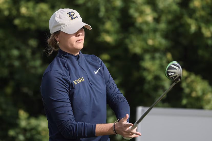 Sophie Bert pictured during the Belgian Ladies Open golf tournament in Wanze, Friday 26 May 2023. BELGA PHOTO BRUNO FAHY