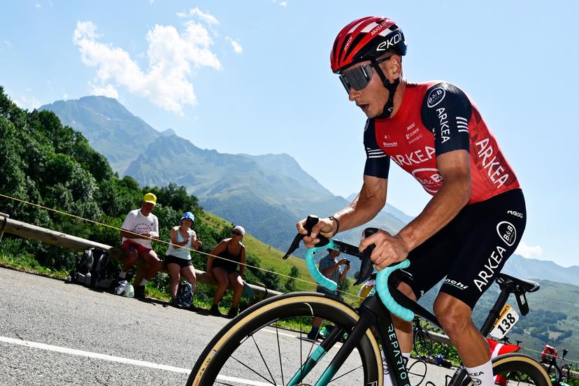 French Clement Venturini of Arkea-B&B Hotels pictured in action during stage 13 of the 2025 Tour de France cycling race, an 11km individual time trial from Loudenvielle to Peyragudes, on Friday 18 July 2025 in France. The 112th edition of the Tour de France starts on Saturday 5 July in Lille, France, and will finish in Paris, France on the 27th of July. BELGA PHOTO DIRK WAEM