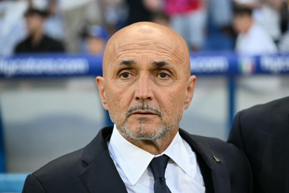 Italy's head coach Luciano Spalletti looks on before the start of the 2026 World Cup qualifiers Europe zone group I football match between Italy and Moldova at the Mapei Stadium in Reggio Emilia, on June 9, 2025. Alberto PIZZOLI / AFP