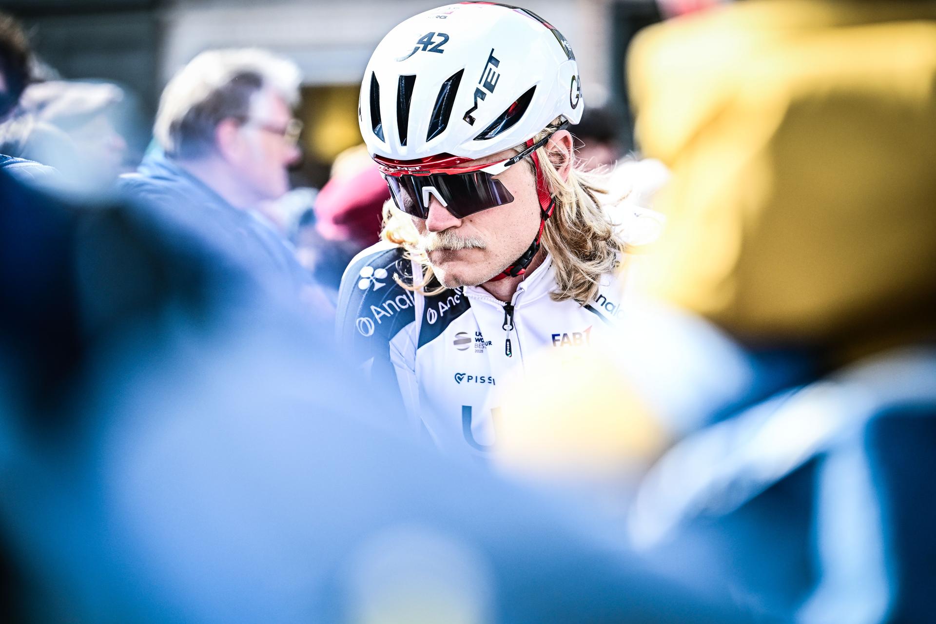 Danish Julius Johansen of UAE Team Emirates-XRG pictured at the start of the 'Ronde van Brugge' men's elite one-day cycling race, 202,9 km from and to Brugge on Wednesday 25 March 2026. BELGA PHOTO MAARTEN STRAETEMANS