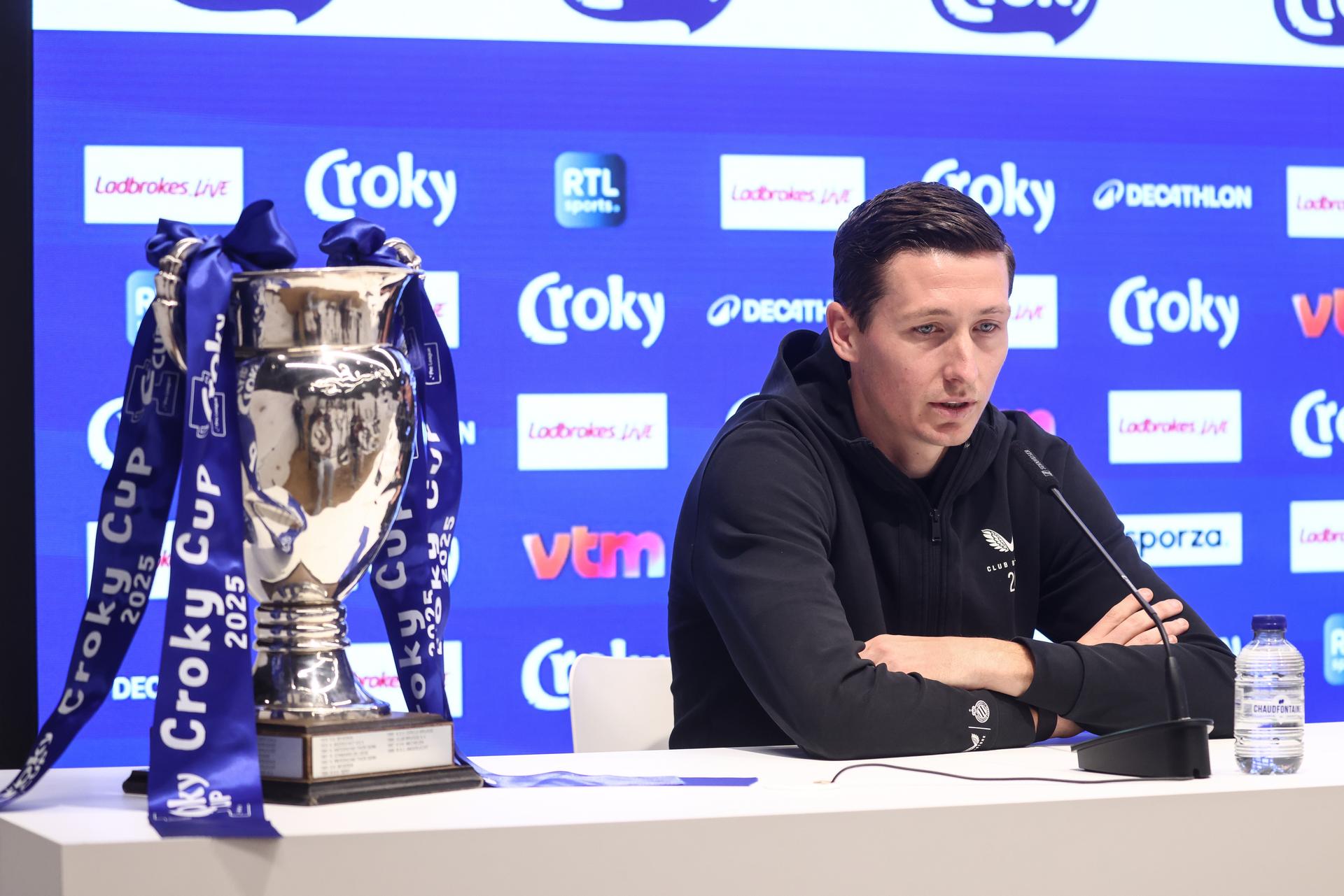 Club's Hans Vanaken pictured during a press conference of Belgian soccer team Club Brugge, in Brugge, Saturday 03 May 2025. The team is preparing for the Belgian Cup final (Croky Cup) match against Anderlecht this sunday. BELGA PHOTO BRUNO FAHY