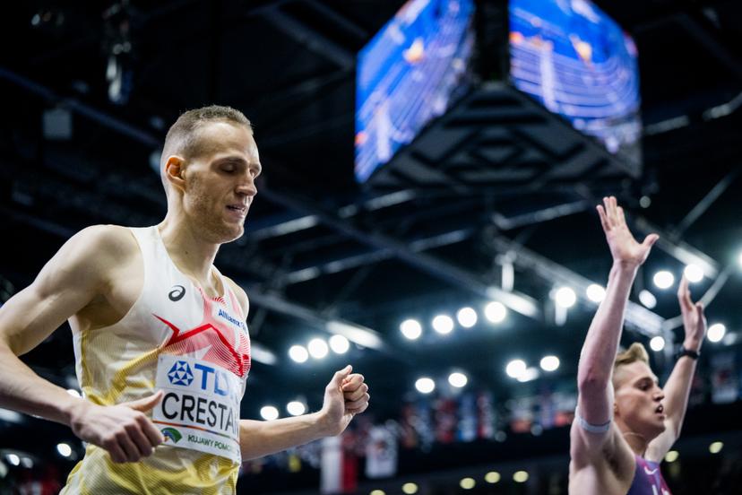 Belgian athlete Eliott Crestan pictured in action during the third day of the World Athletics Indoor Championship in Torun, Poland on Sunday 22 March 2026. The championships take place from 20 to 22 March. BELGA PHOTO JASPER JACOBS