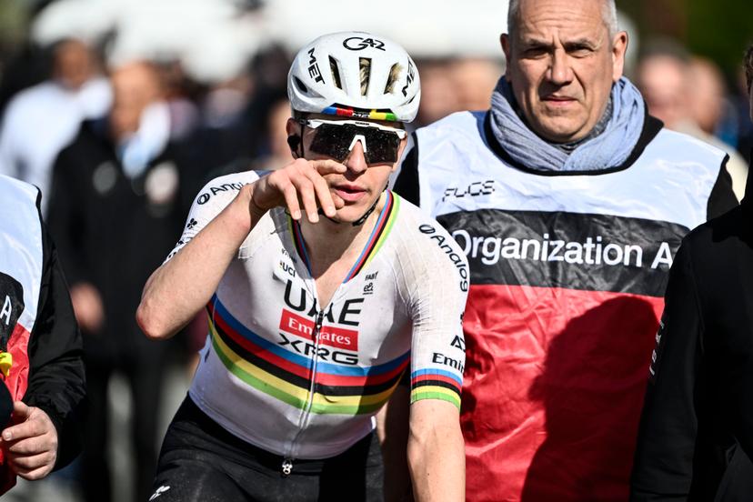 Slovenian Tadej Pogacar of UAE Team Emirates pictured after the men's race of the 'Ronde van Vlaanderen/ Tour des Flandres/ Tour of Flanders' UCI WorldTour one day cycling race, 278 km from Antwerp to Oudenaarde, Sunday 05 April 2026. BELGA PHOTO ERIC LALMAND