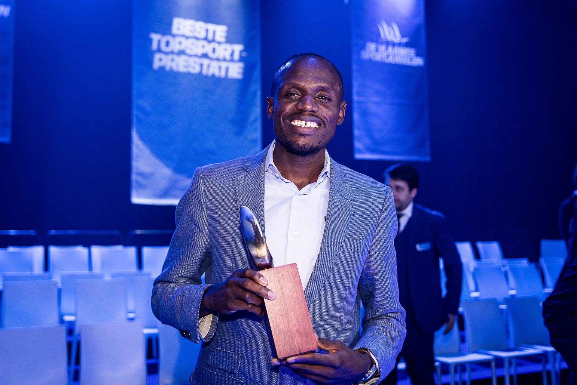 Belgian athlete Isaac Kimeli pictured during the award ceremony for the 'Vlaamse Sportjuwelen' sports awards, Tuesday 09 December 2025 in Gent, organized by the Flemish Government. BELGA PHOTO JAMES ARTHUR GEKIERE
