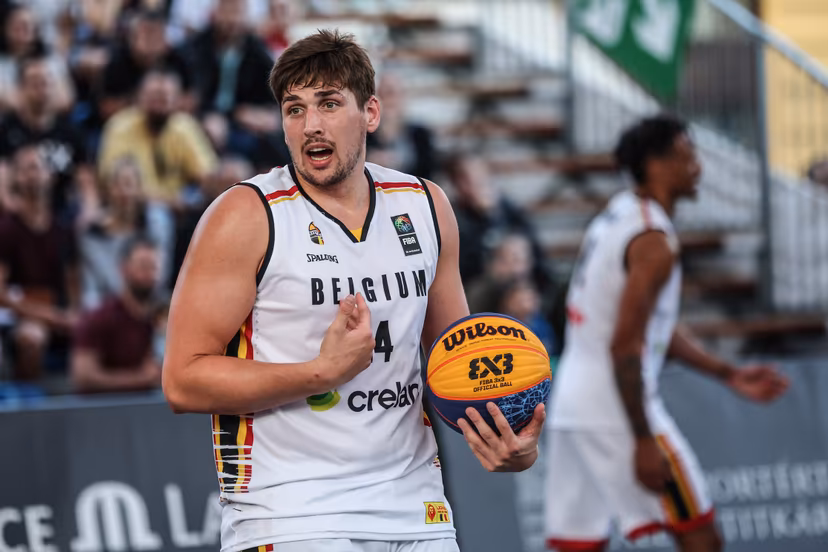 Belgian Jonas Foerts reacts a third game in the group stage between Belgium and Poland in the group D at the Olympic qualification tournament for the 2024 Olympics, in Debrecen, Hungary, Saturday 18 May 2024. BELGA PHOTO NIKOLA KRSTIC