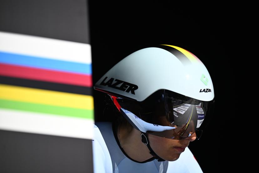 Belgian Luca Vierstraete pictured at the women's U23 individual time trial race (20,3km) at the cycling UCI Road World Championship, in Montreal, Canada, Monday 21 September 2026. BELGA PHOTO JASPER JACOBS