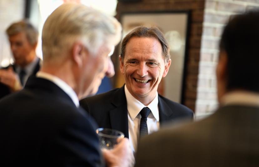 BOIC - COIB chairman Jean-Michel Saive and King Philippe - Filip of Belgium pictured during a royal visit to the Milano Cortina 2026 Olympic Winter Games, on Friday 20 February 2026 in Milan, Italy. The XXV Winter Olympics take place from 6 to 22 February 2026 in Italy. BELGA PHOTO JASPER JACOBS