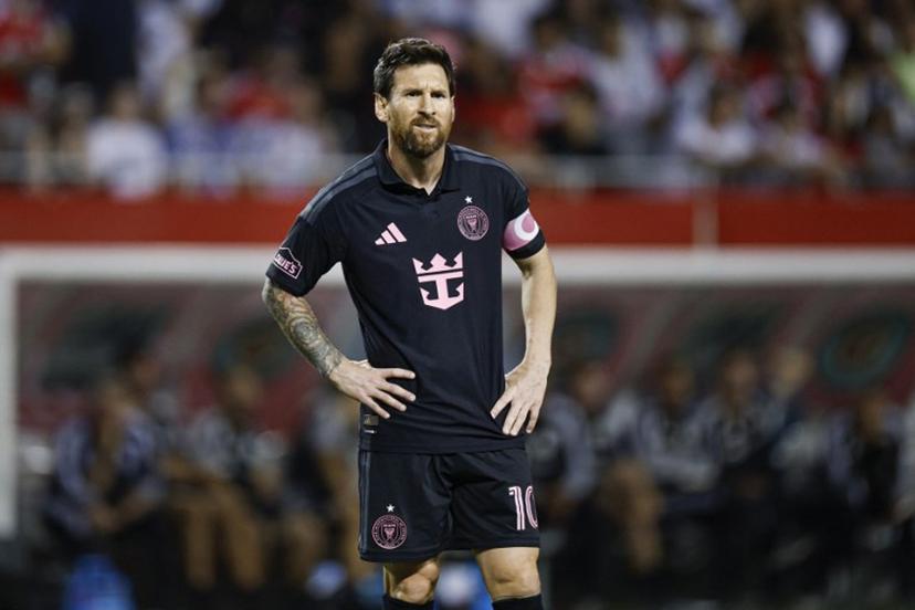 Inter Miami's Argentine forward #10 Lionel Messi looks on during a Major League Soccer (MLS) regular season football match between Inter Miami CF and Chicago Fire FC at Soldier Field in Chicago, Illinois, on September 9, 2026. KAMIL KRZACZYNSKI / AFP