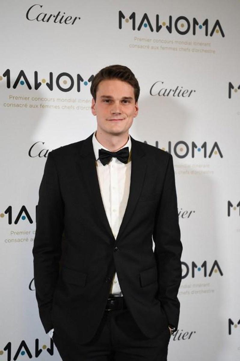 French swimmer Yannick Agnel poses on the red carpet upon his arrival for the launching of the MAWOMA first International Competition for Women Conductors, in Paris, on January 24, 2019. Christophe ARCHAMBAULT / AFP