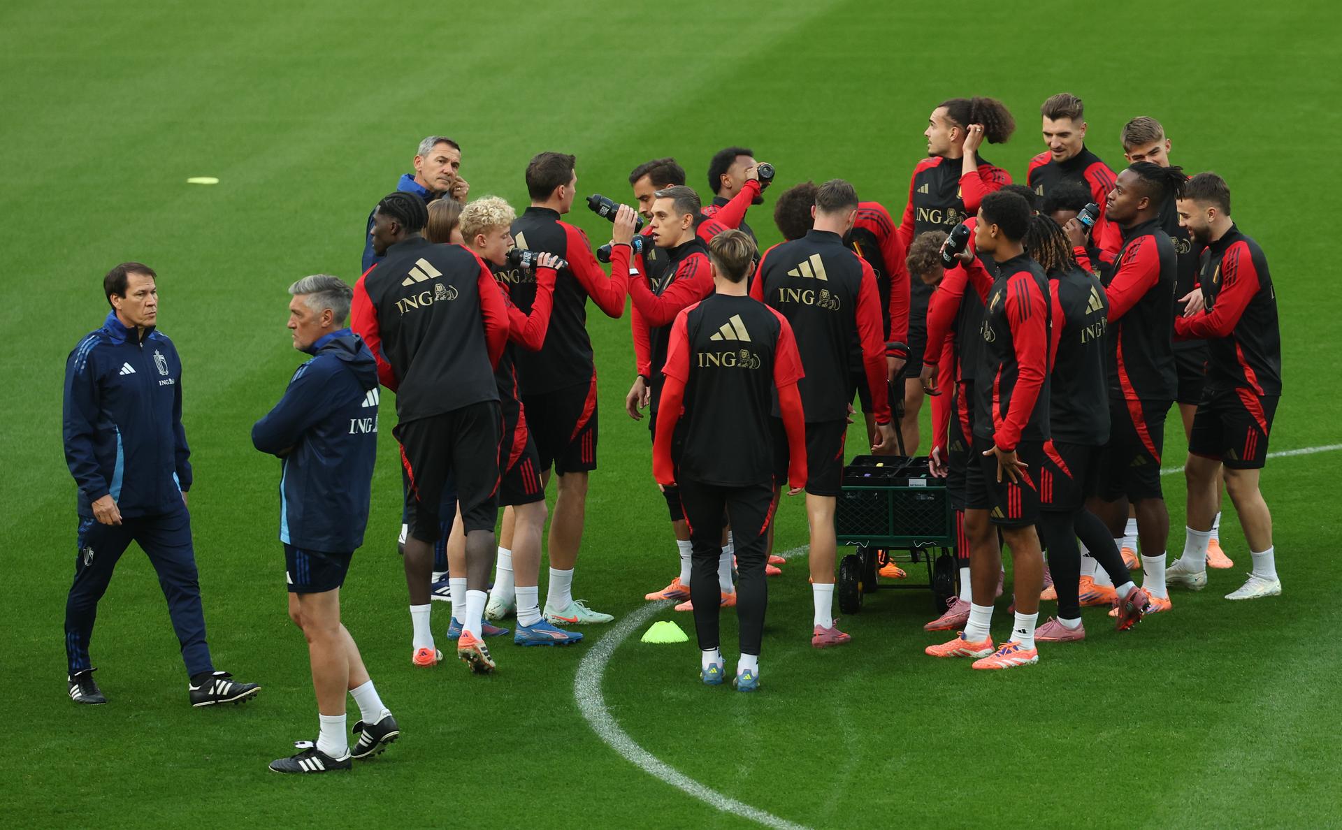 Belgium's head coach Rudi Garcia pictured during a press moment of the Red Devils, the Belgian national soccer team, at the Proximus Basecamp in Tubize, Thursday 09 October 2025. The team is preparing for the World Cup 2026 qualifiers against North Macedonia (10/10) and Wales (13/10). BELGA PHOTO VIRGINIE LEFOUR
