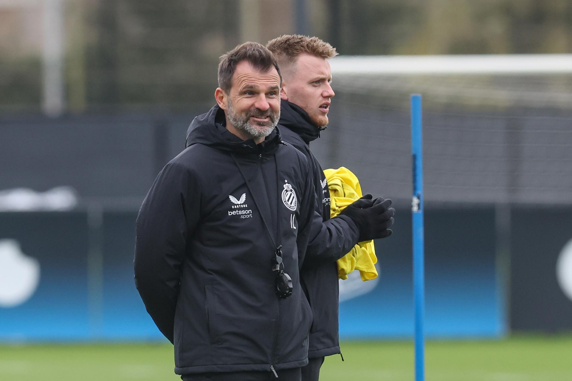 Club's head coach Ivan Leko pictured during a training session of Belgian soccer team Club Brugge, in Knokke-Heist, on Tuesday 17 February 2026. Tomorrow, Club Brugge will play against Spanish team Atletico Madrid, a first leg game in the Knockout phase play-offs of the UEFA Champions League tournament. BELGA PHOTO BRUNO FAHY