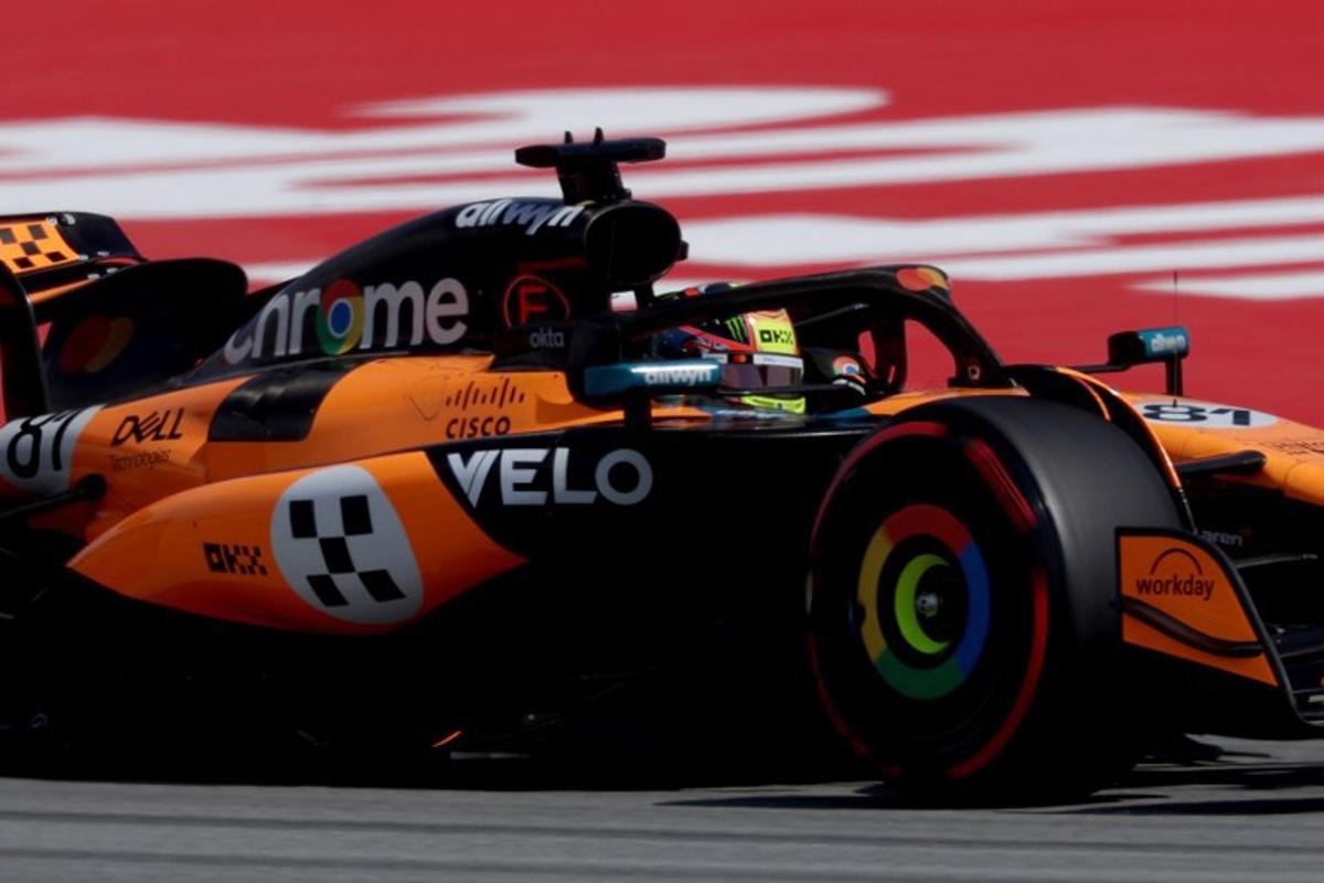McLaren's Australian driver Oscar Piastri competes in the qualification session at the Circuit de Catalunya in Montmelo, on the outskirts of Barcelona, during the Spanish Formula One Grand Prix on May 31, 2025. Pierre-Philippe MARCOU / AFP