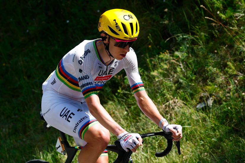 Slovenian Tadej Pogacar of UAE Team Emirates XRG pictured in action during stage 3 of the 2026 Tour de France cycling race, a stage of 195,9km from Granollers, Spain, to Les Angles, France, Monday 06 July 2026. The 113th edition of the Tour de France starts on Saturday 4 July in Barcelona, Spain, and will finish in Paris, France on the 26th of July. BELGA PHOTO POOL LUCA BETTINI