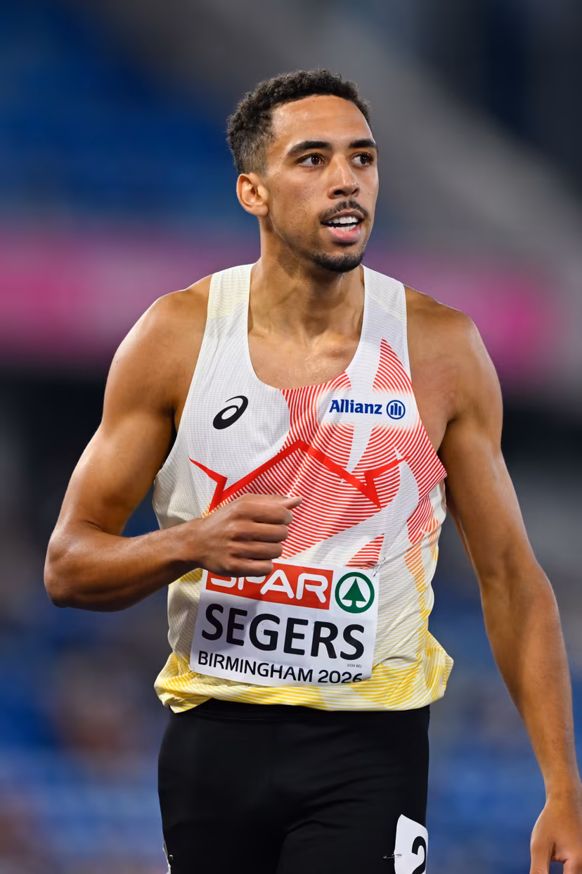 Belgian Daniel Segers pictured in action during the 400m race on the third day of the European Athletics Championships (August 10-18) in Birmingham, United Kingdom, on Wednesday 12 August 2026. BELGA PHOTO ERIC LALMAND