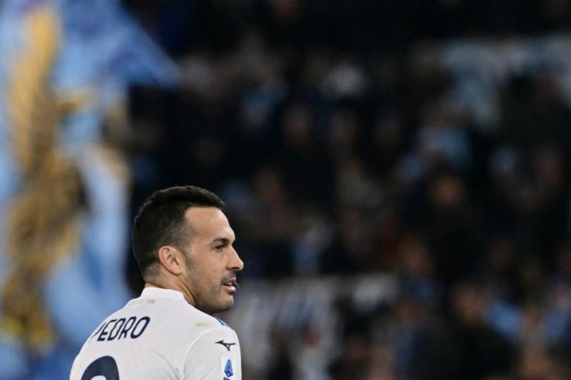 Lazio's Spanish forward #09 Pedro Rodriguez reacts during the Italian Serie A football match between Lazio and Torino at the Olympic Stadium in Rome on March 31, 2025. Filippo MONTEFORTE / AFP